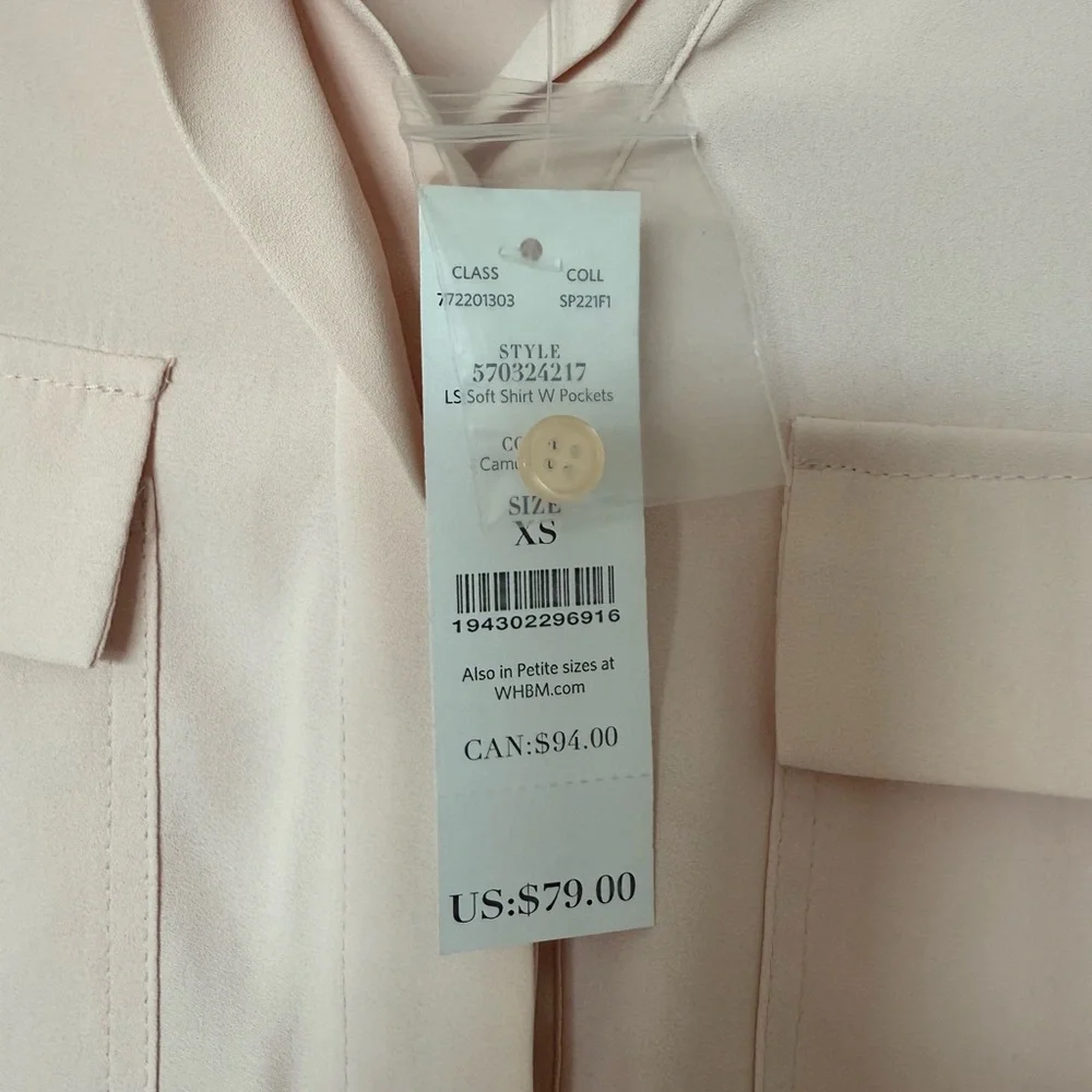 White House Black Market Soft Pink Blouse - Picture 3 of 4